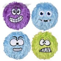 Crazy Face Fabric Covered Fuzzy Ball 6"