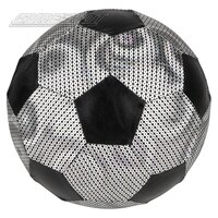 Silver Shiny Metallic Fabric Soccer Ball 9"