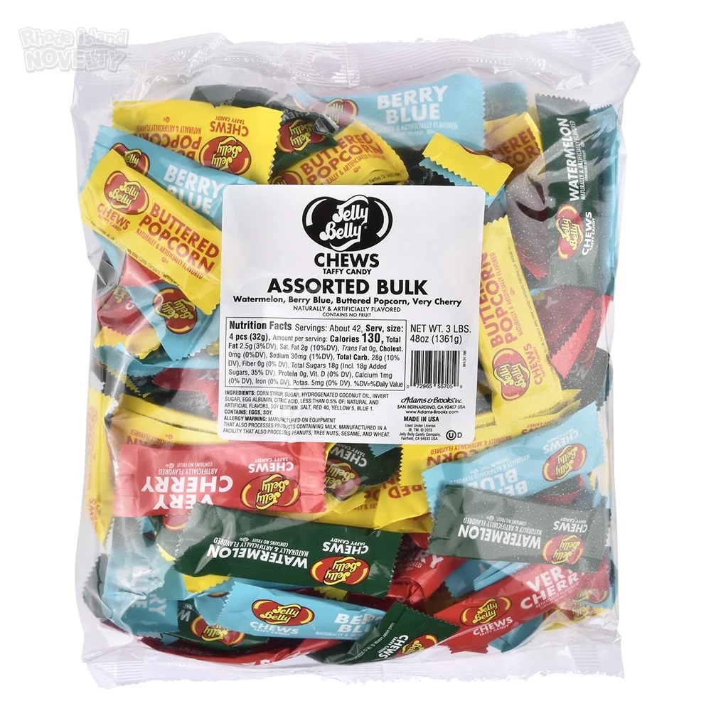 Jelly Belly Chews Assorted Bulk 3lbs