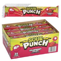 Sour Punch Straws - Strawberry (24 Cnt)