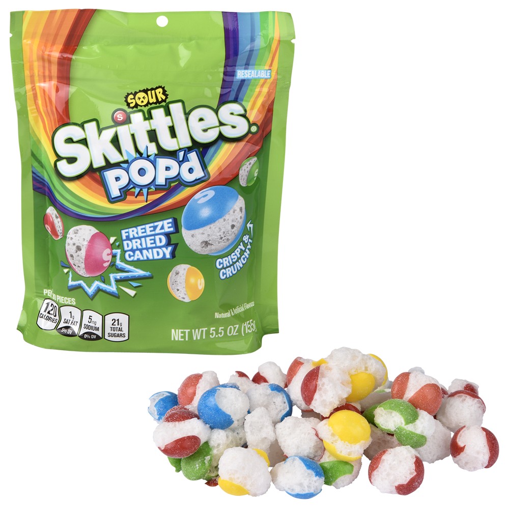 Skittles Popd Freeze Dried Sour Candy (8cnt) 5.5oz