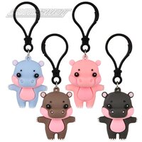Happy Hippo Keyclip (4 Asst.) 1.75"