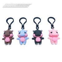 Happy Hippo Keyclip (4 Asst.) 1.75"