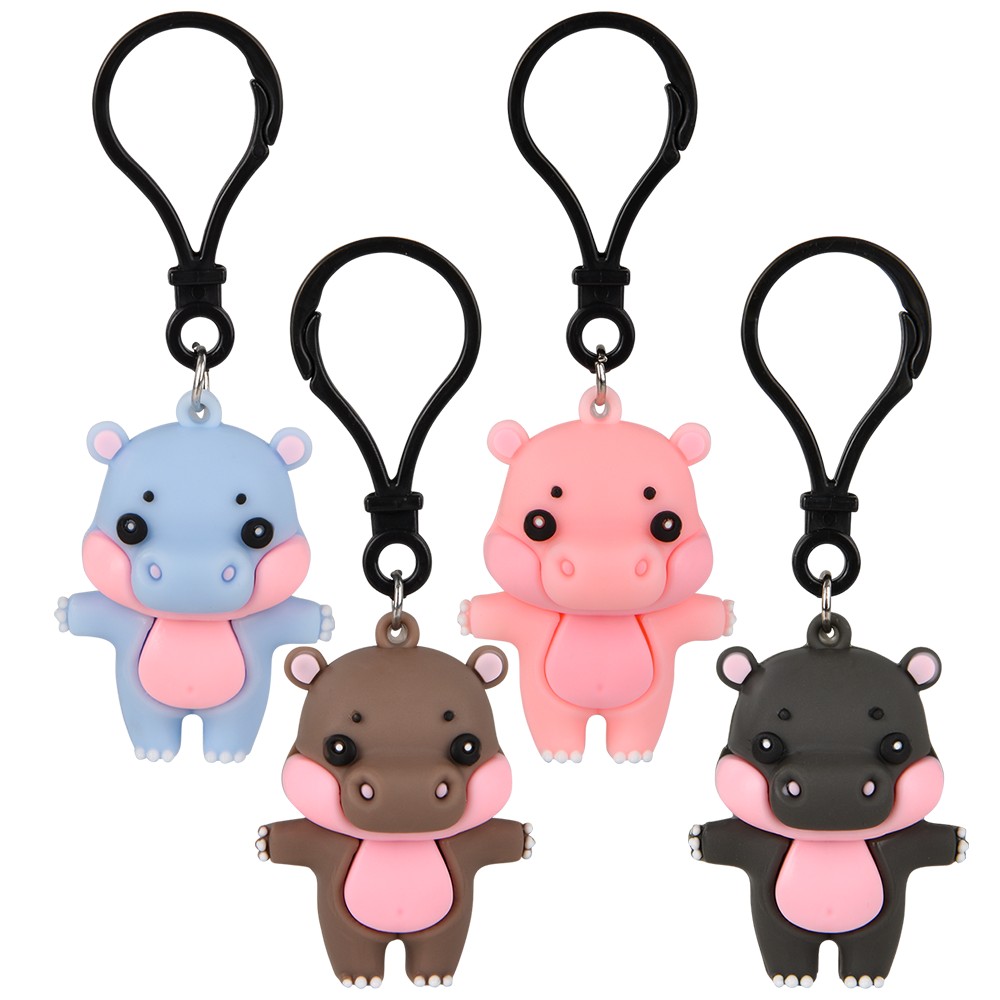 Happy Hippo Keyclip (4 Asst.) 1.75