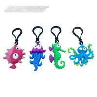 Happy Sealife Keyclip (4 Asst) 2"