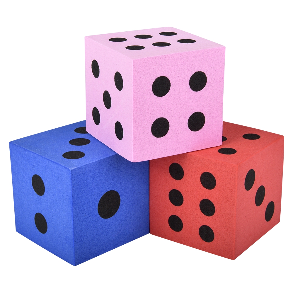 Eva Foam Dice (3 Asst.) 2.25"