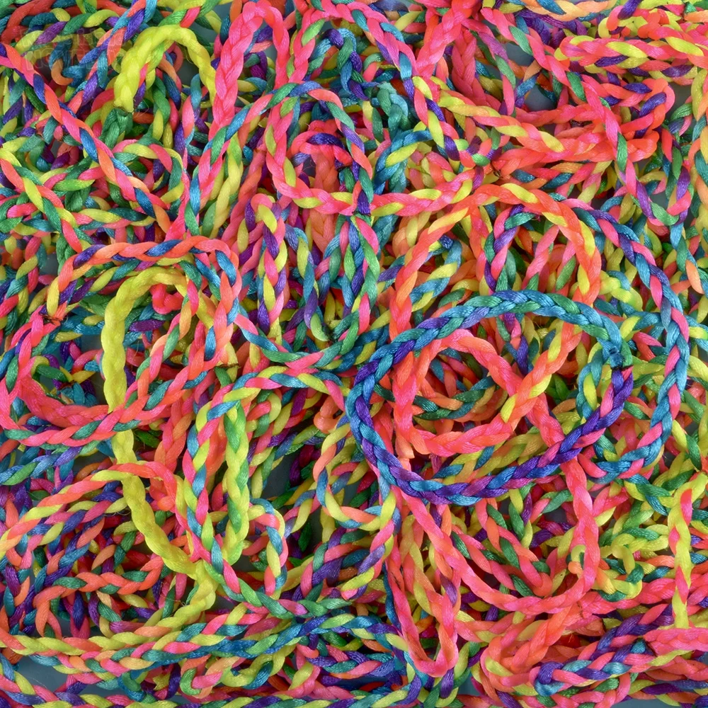 Neon Rainbow Braided Bracelet
