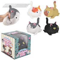 Easy Squeezy Pudgiez Cat (4 Asst.) 4"