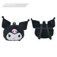 Kuromi Head Plush Backpack 10" X 13"