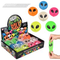 Squeezy Alien Sugar Ball (6 Asst.) 2.4" (12ea/Dsp)