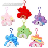 Sealife Plush Puzzle Clip On (6 Asst) 4"