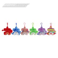 Sealife Plush Puzzle Clip On (6 Asst) 4"
