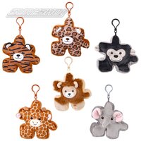 Jungle Plush Puzzle Clip On (6 Asst) 4"