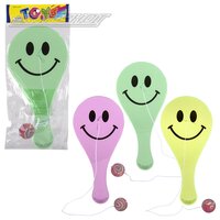 Smile Face Paddle Ball (3 Asst.) 8.75"