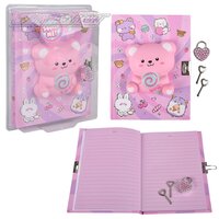 Cute Critters Diary W/Lock And Key 7.5"