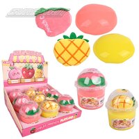 Fruity Plush Friends Putty (3 Asst.) 4" (9ea/Dsp)