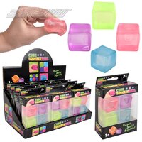 4 Pack Squeeze Fidget Cubes 1.25"