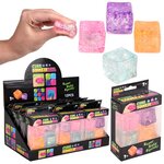 4 Pack Glitter Squeeze Fidget Cubes 1.25"