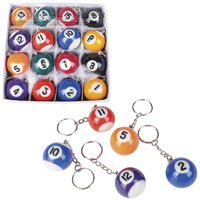 Mini Solids / Stripes Pool Ball Keychain 1"