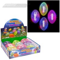 (T) Light Up Football (4 Asst) 5" 6/