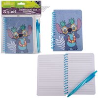 Stitch Spiral Notebook And Pen 4"