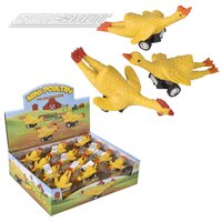 Pull Back Chicken Racers 3.5" (24ea=dsp)