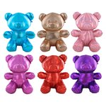 Squishy Metallic Plush Gummy Bear (6 Asst) 8"