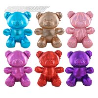Squishy Metallic Plush Gummy Bear (6 Asst) 8"