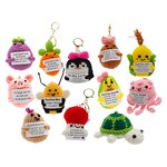 Mini Positive Buddies Crochet Keychain (12 Asst.) 4"