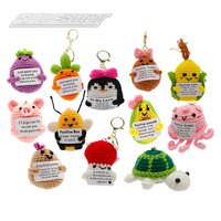 Mini Positive Buddies Crochet Keychain (12 Asst.) 4"