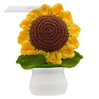 Mini Crochet Sunflower With Pot (2 Asst.) 6"
