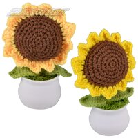 Crochet Potted Bloom Sunflower (2 Asst.) 6"
