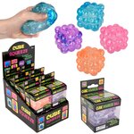 Squeeze Glitter Cubes (4 Asst.) 2.5"