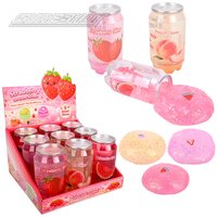 Strawberry Dream Pop Glitter Slime (3 Asst.) 4.5" (9ea/Dsp)