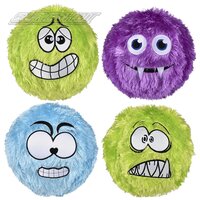 Crazy Face Fabric Covered Fuzzy Ball (4 Asst.) 9"