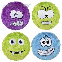 Crazy Face Fabric Covered Fuzzy Ball (4 Asst.) 16"