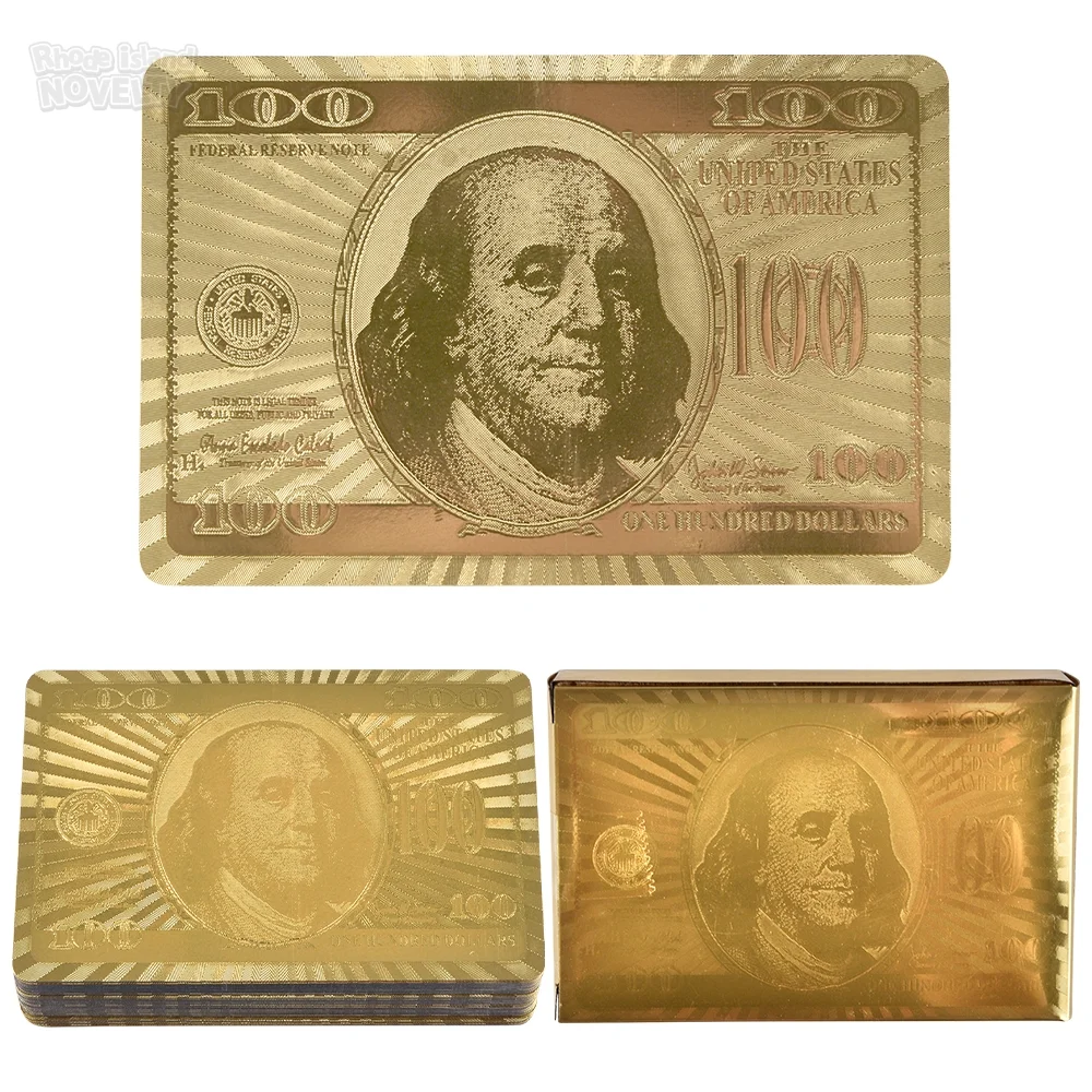 Gold Plated Playing Cards 3.5"