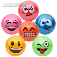 12" Silly Face Vinyl Balls (6 Asst.)