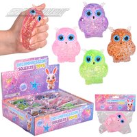Squeezy Glitter Owls 3.25"