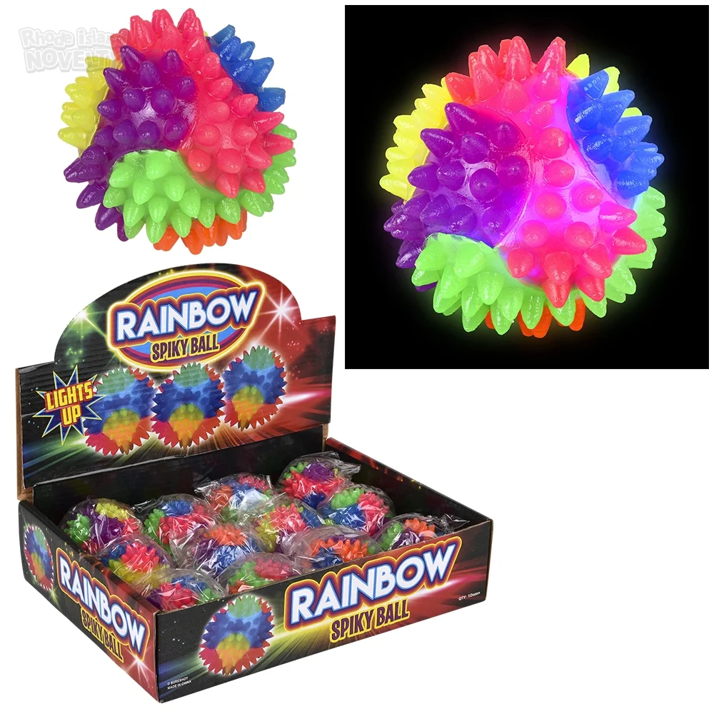 LightUp Rainbow Spiky Ball 65mm