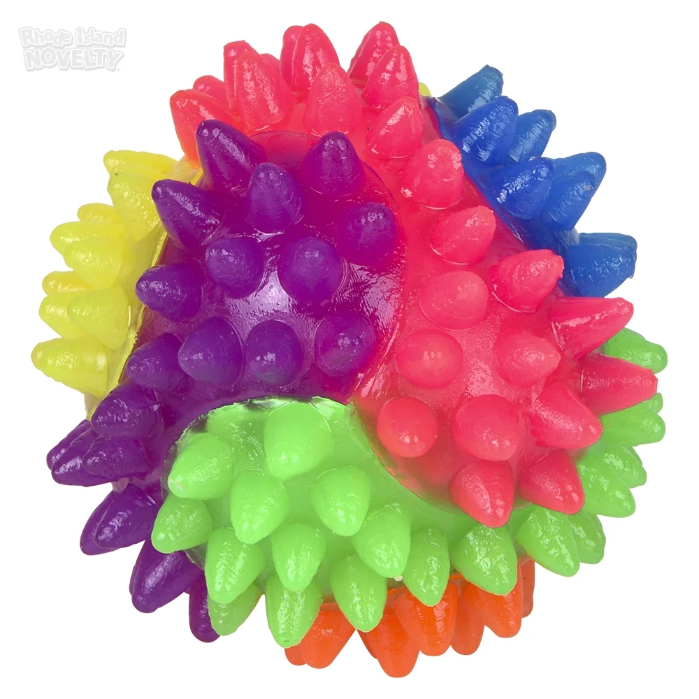 Light-Up Rainbow Spiky Ball 65mm