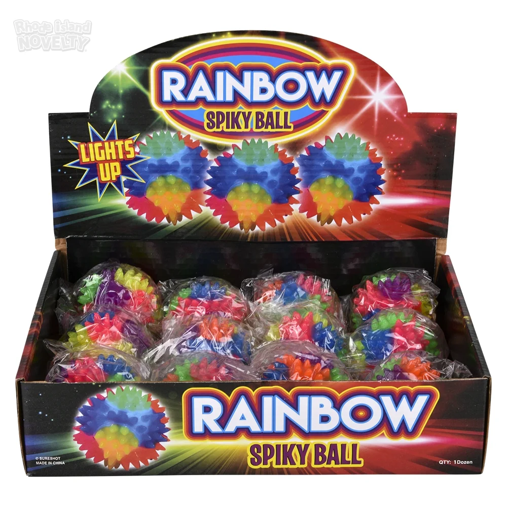 LightUp Rainbow Spiky Ball 65mm