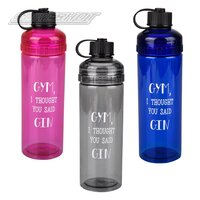 Drink Series Wide Top Loop Sports Bottle - Gym Or Gin (3 Ass