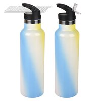 Double Wall SS Sports Bottle W/ Straw - Glossy Gradient 20oz
