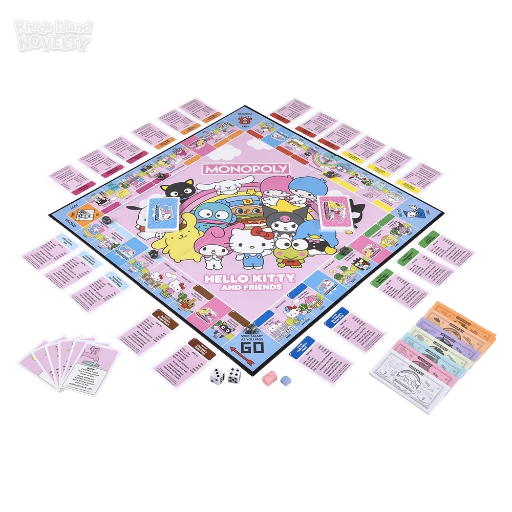 Monopoly Hello Kitty, Edizione Speciale Con Simpatiche Pedine E Mondo Di Hello Kitty, Gioco Da Tavolo In Italiano - 2