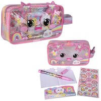 Glow In Dark Happy Vibes Stationary Pouch 8.25"