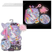 Glow In Dark Drop A Note Writing Set - Unicorn 12"