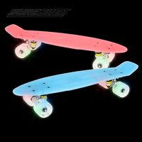 Glow In The Dark Skateboard With Light Up Wheels 22" St