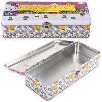 Hello Kitty Storage Tin W/Ruler Handle 9"