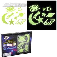 Deluxe Glow In Dark Planet And Stars Stick Ups (295 Pcs)